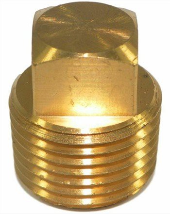 Mosazná pevná zátka se čtyřhrannou hlavou