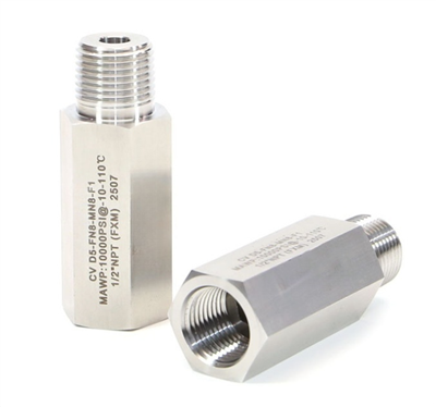 10000psi vysokotlaký jednocestný zpětný ventil z nerezové oceli